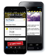 Two cells phones with Drive Safe and Save app on screen