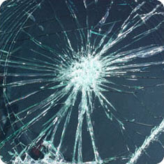 Image showing star break to a windshield.