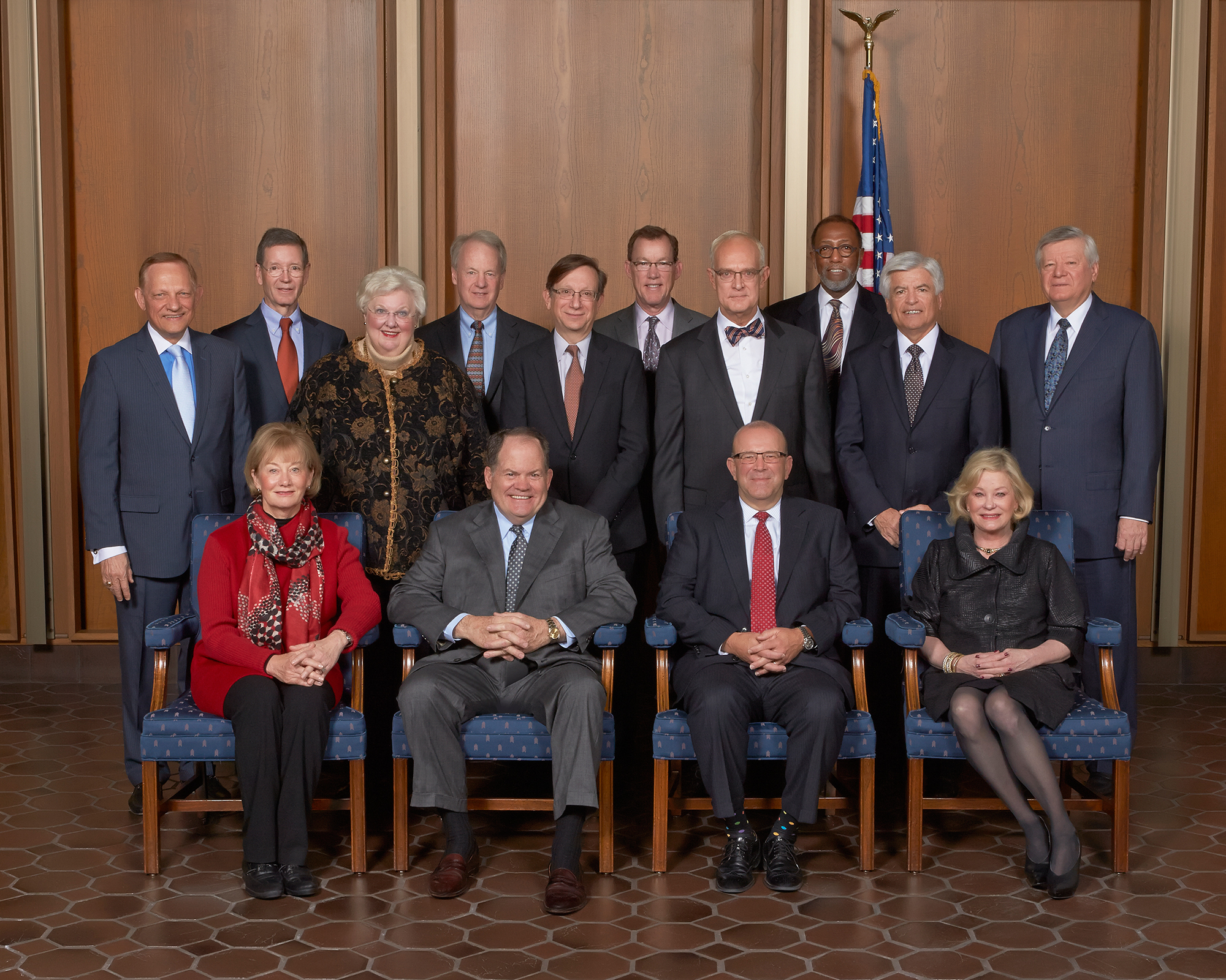 Front Row: Judith A. Muhlberg, Michael L. Tipsord, Edward B. Rust Jr., Pamela B. Strobel Back Row: Gerald M. Czarnecki, Christopher C. DeMuth, Paul T. Stecko, W. Steven Jones, W.H. Knight, Jr., Dan E. Arvizu, John D. Zeglis, Susan M. Phillips