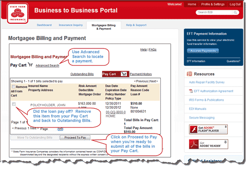 Paying Bills - Outstanding Bills