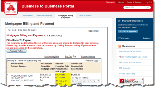 Paying Bills - Bills Soon To Expire - page top