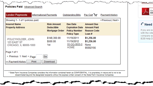 Payment Details - page bottom