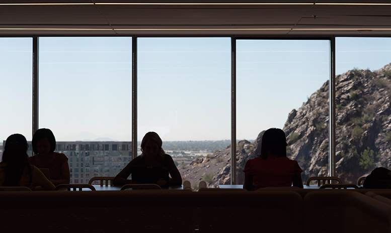 Natural lighting and beautiful views from one State Farm breakroom