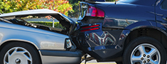 Auto accident involving two cars