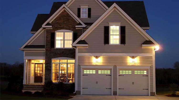 Lighted home for home security